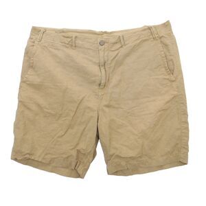 Polo Ralph Lauren Shorts Men's 38 Linen Blend Brown Classic Fit Flat Front Chino